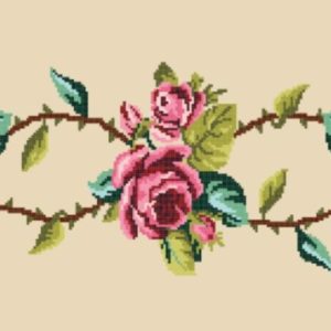 Τραβέρσα σταμπωτή για κέντημα σταυροβελονία “Αγκαθωτά Τριαντάφυλλα” 33.16 – GOBELIN