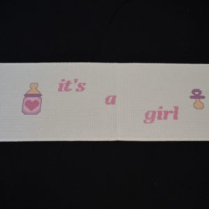 Embroidery baby band it's a girl