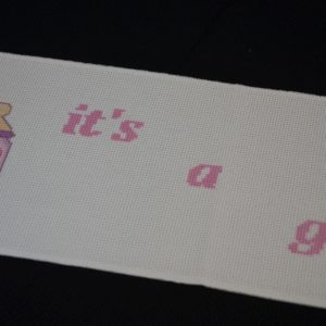 Embroidery baby band it's a girl