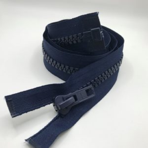 Reinforced zipper for Jacket with plastic teeth 80cm Blue