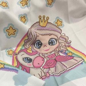 Stamped blanket 90X120 Princess-Unicorn