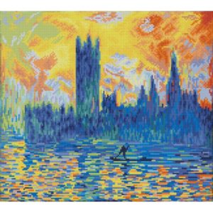 Ψηφιδωτός πίνακας Λονδίνο 46 x 51cm (apres Monet)