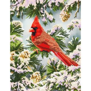 Ψηφιδωτός πίνακας Κόκκινο πουλί 37 x 47cm