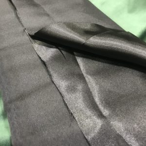 Satin lining for clothes and constructions 1.50m wide Black