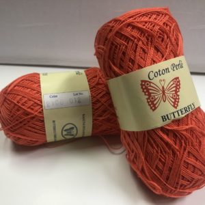Art 90 Cotton Perle Butterfly 50gr 325 meters Coral