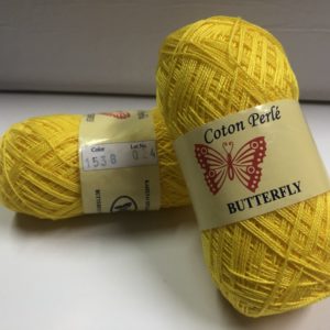 Art 90 Cotton Perle Butterfly 50gr 325 meters Canary