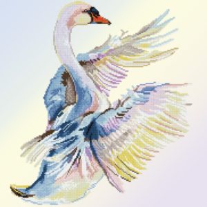 Mosaic panel Swan 51 x 51 cm
