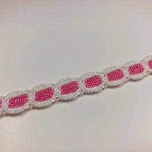 Decorative tress Cotton  pink - white
