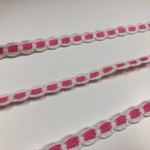 Decorative tress Cotton  pink - white