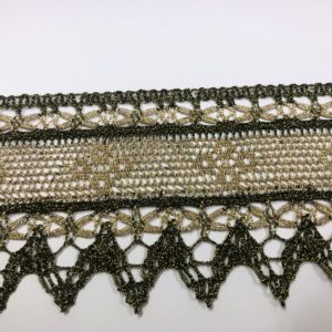 Lace gold-olive six and a half centimeters width