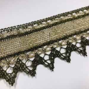 Lace gold-olive six and a half centimeters width
