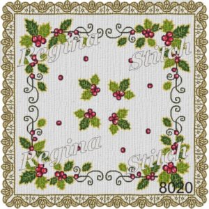 Stamped frame for cross stitch embroidery "Christmas 1"