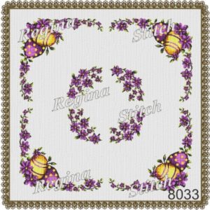 Stamped frame for cross stitch embroidery "Easter 3"