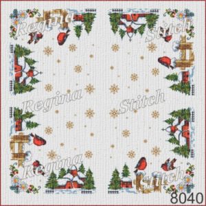 Stamped frame for cross stitch embroidery "Christmas 2"