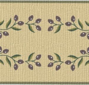 Stamped traverse for cross stitch embroidery "Olives"