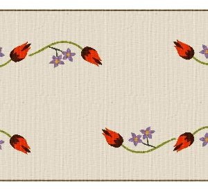 Stamped traverse for cross stitch embroidery "Tulips"