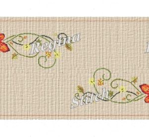 Stamped traverse for cross stitch embroidery "Pumpkins"