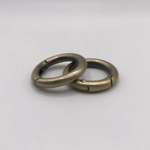 Metal rings that open for knitted bags 2,8cm Bronze