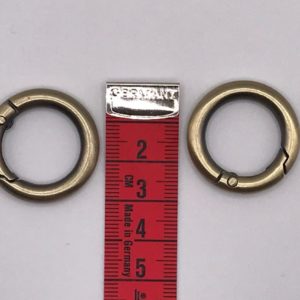 Metal rings that open for knitted bags 2,8cm Bronze