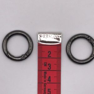 Metal rings that open for knitted bags 2,4cm Gun Metal