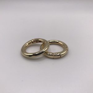 Metal rings that open for knitted bags 2,4cm Gold